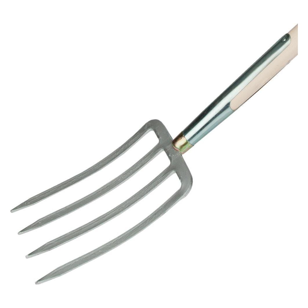 Freund Victoria Spatengabel, mit 4 Zinken, aus Metall geschmiedet in silber, Arbeitsbreite: 17 cm, L 85 cm, mit S... (1260548)