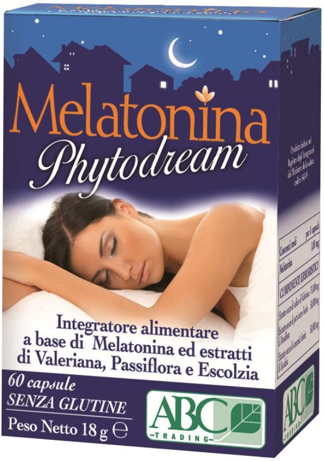 A.B.C. TRADING Srl Melatonina Phytodream 60 Capsule - Integratore Alimentare per il Sonno