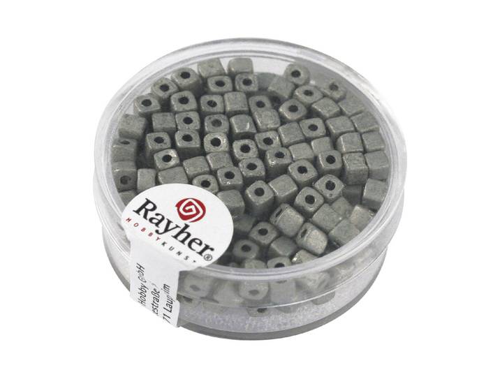 Rayher Glaswürfel Matt Metallic 3.4 mm 15 g