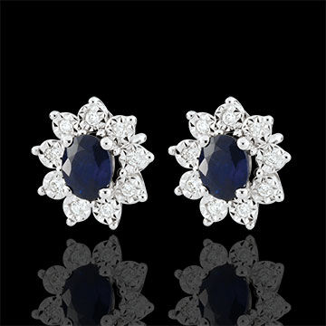 Edenly Ohrringe Eternel Edelweiss - Marguerite Illusion â€“ Synthetischer Saphi
