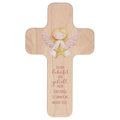 Kinderholzkreuz - Schutzengel