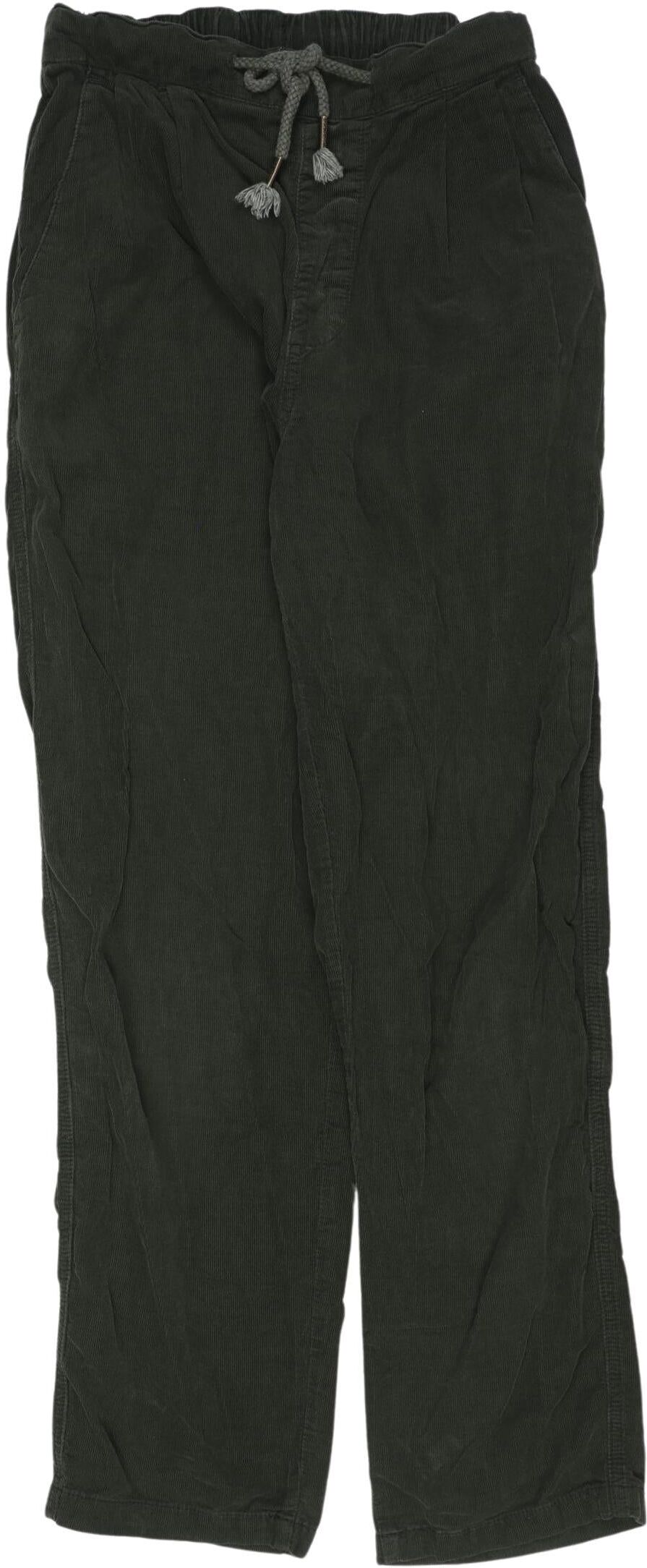 Passenger Damen Stoffhose, Grün, Gr. XS, Baumwolle - Second Hand