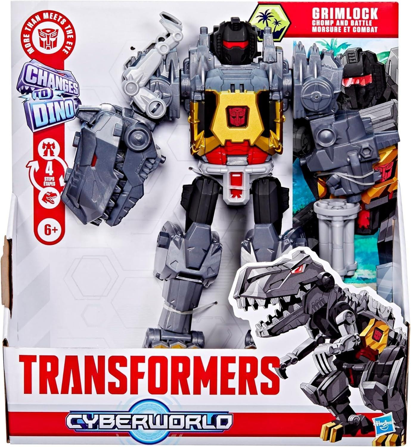Transformers Cyberworld Grimlock Chomp & Battle actiefiguur, 23 cm