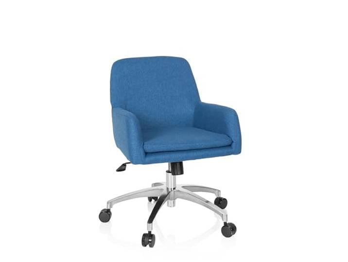 hjh OFFICE Chaises de Bureau Shake 400 Fauteuil pivotant de Home-Office\, Hauteur réglable\, Tissu Bleu 670959