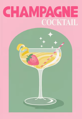 Inspire Curations Colorful Cocktail Canvas Poster Set Trendy Drinks Wall Art For Home Bar Decor 12 20x30cm
