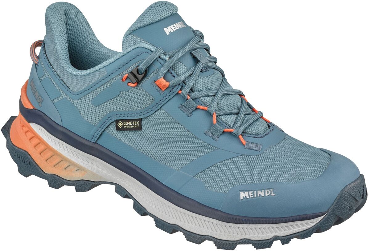 Wanderschuh MEINDL "Tahoma Lady GORE-TEX", Damen, Gr. 37,5, Normalschaft, blau (eisgrau), Mesh, mehrfarbig, Schuhe Wanderschuh, Leicht, robust, wasserdicht – starker Grip & EVA-Dämpfungssystem eisgrau 37,5, Normalschaft