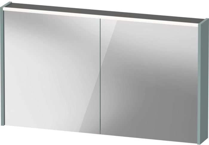 Duravit D-Code Spiegelschrank Verspiegelt DC71080HGHG2000 1200x700x148, Fjordgrün Matt, Steckdose J, LED Beleuchtung