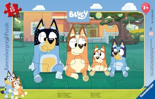 Ravensburger Bluey kinderpuzzel met 15 stukjes voor kinderen vanaf 3 jaar