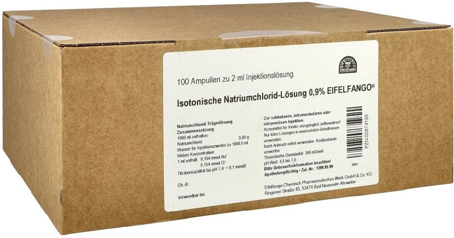 Isotonische Nacl Lösung 0,9% Eifelfango iniecto -lsg. 100X2ml