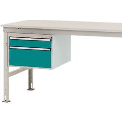 Manuflex ZB4564.5021 Gehäuse-Unterbau Stationär, Nutzhöhe 300 mm mit 2 Schubfächer. Für Tischtiefe 1200 mm