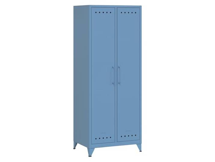 Bisley Fern Maxi Kleiderschrank aus Metall Metallschrank im Retro-Instustrial Design in blau
