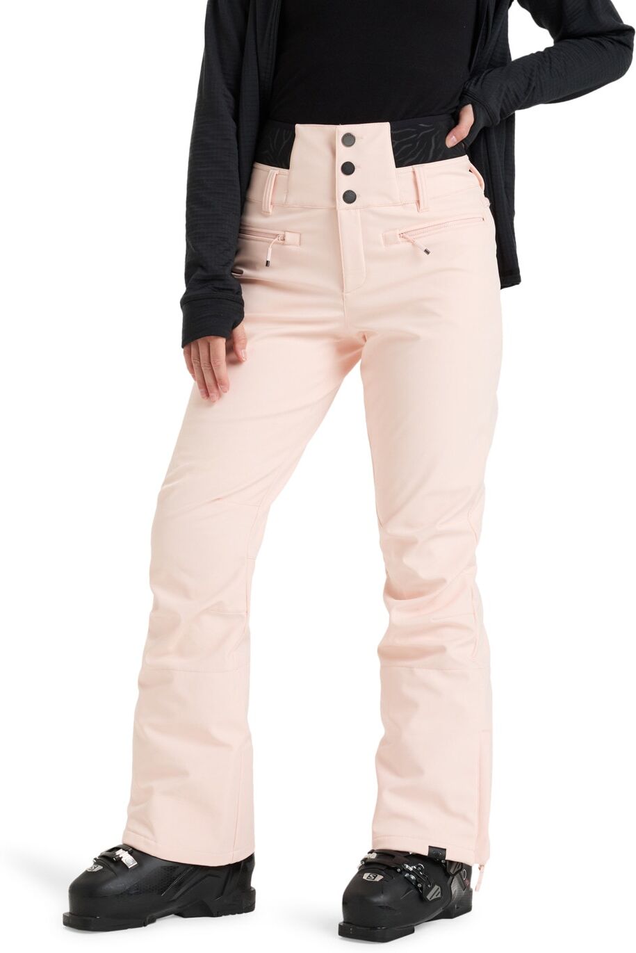 Skihose ROXY "Rising High", Damen, Gr. XL, Normalgrössen, rosa (pink salt), Obermaterial: 49% Polyester, 39% Polyester, 12% Elasthan., Hosen Skihose pink salt XL, Normalgrössen