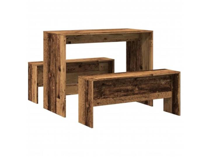 Set aus Esstisch und Bänken, 3-teilig, Holz Glatte, feuchtigkeitsbeständige Oberfläche, robuste Oberseite, großzügige Sitzfläche, einfache Reinigung