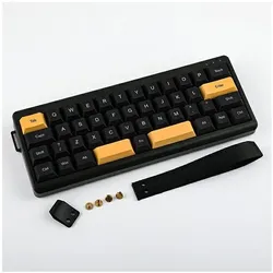 Epomaker Klawiatura mechaniczna TH40 Wisteria Linear Switch czarno-złoty/black-gold (US, Kabelgebunden, Kabellos), Tastatur, Schwarz, Gold