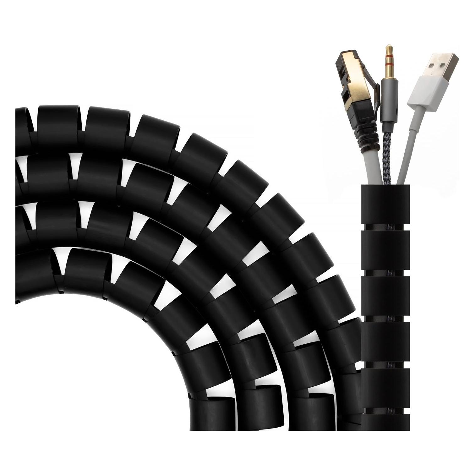 Aisens Organizador De Cable En Espiral 25mm Negro 2.0m (Kabelspiralschlauch, 200 cm) (A151-0604)