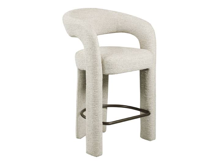 Richmond Barstoel Soho Linear stof - Naturel (zithoogte 65cm)