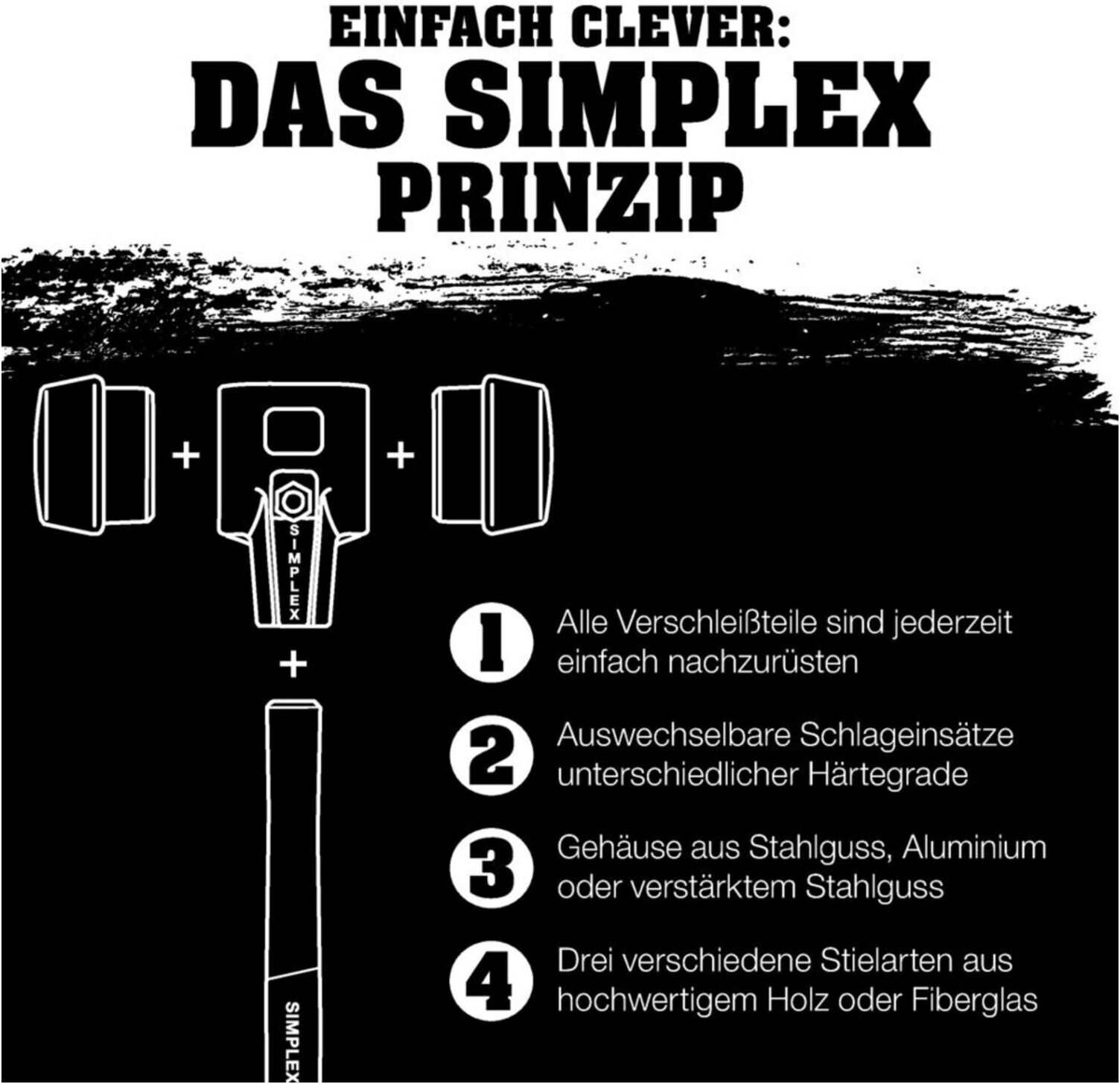 Halder SchonhammerSimplex Fiber. 50mm TPE-soft/Gummi (3712.050)