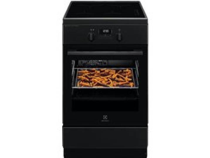 Cuisinière à induction noire - Electrolux - Four électrique - Gril électrique - Autonettoyage catalytique