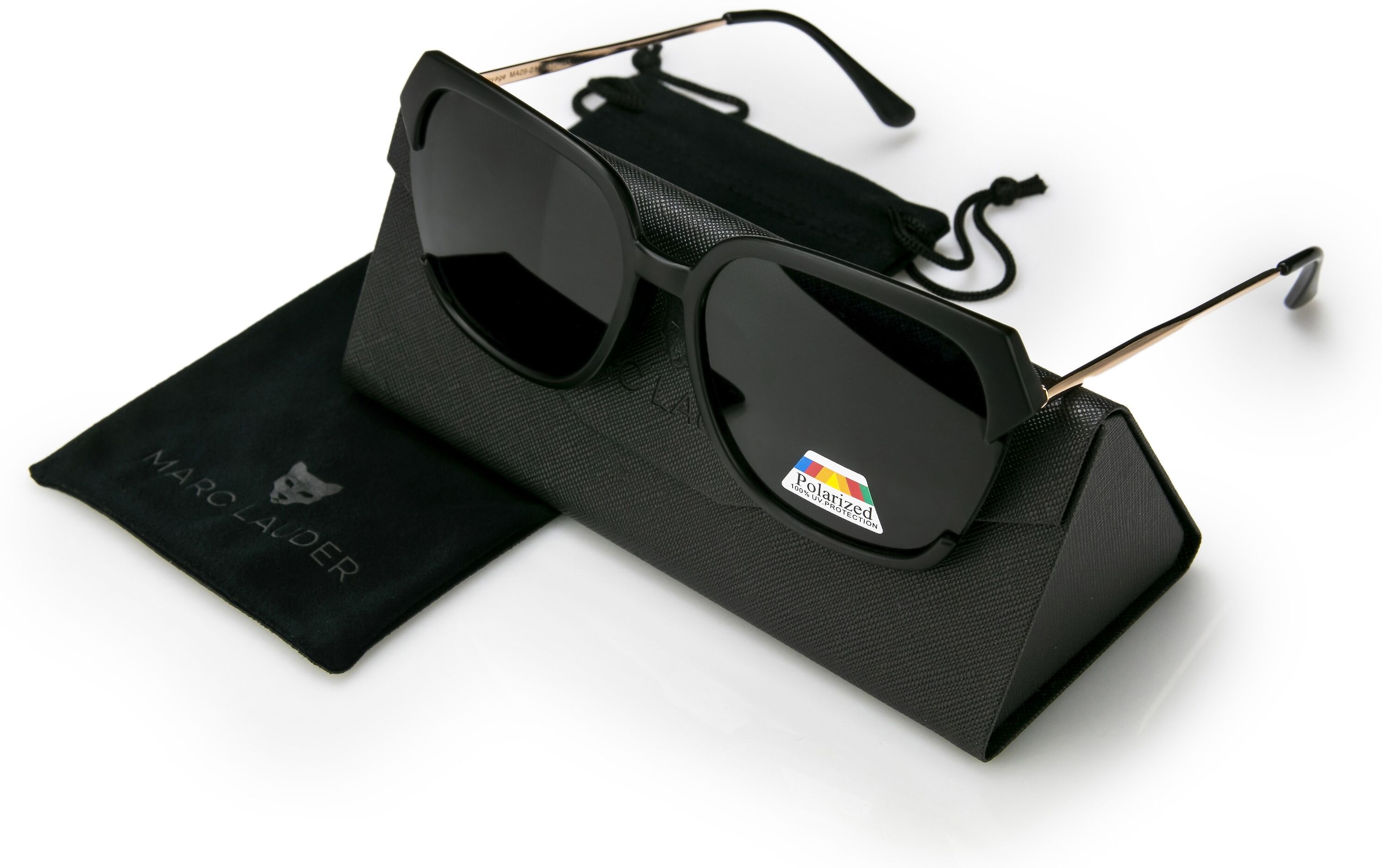 Sonnenbrille MARC LAUDER "MA09-01", Jungen, schwarz, Sonnenbrillen Sonnenbrille, 3: dunkles Glas, starke Sonneneinstrahlung