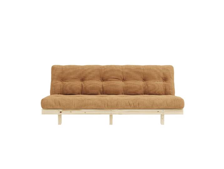 Schlafsofa KARUP DESIGN Lean 200 Schlafsofa, Gästebett, Sofa mit Futonmatratze , braun (fudge braun), B:200cm H:73cm T:100cm, Bezug: 100% Polyester, Sofas, Schlafsofa, Inkl. Futonmatratze, Liegefläche 130x200 cm, FSC zertifizierte Kiefer