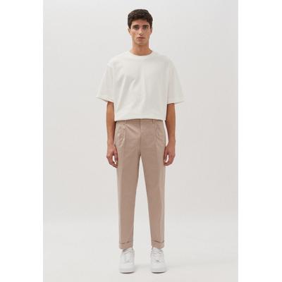 Chinohose STUDIO SEIDENSTICKER "Studio", Herren, Gr. 52, Normalgrößen, beige (sand), 97% Baumwolle, 3% Elasthan, unifarben, Hosen Chinohose