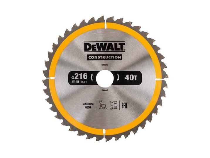 Kreissägeblatt DEWALT 216 x 30 mm , silber (bunt), Ø:21,6cm, Sägeblätter, Kreissägeblatt