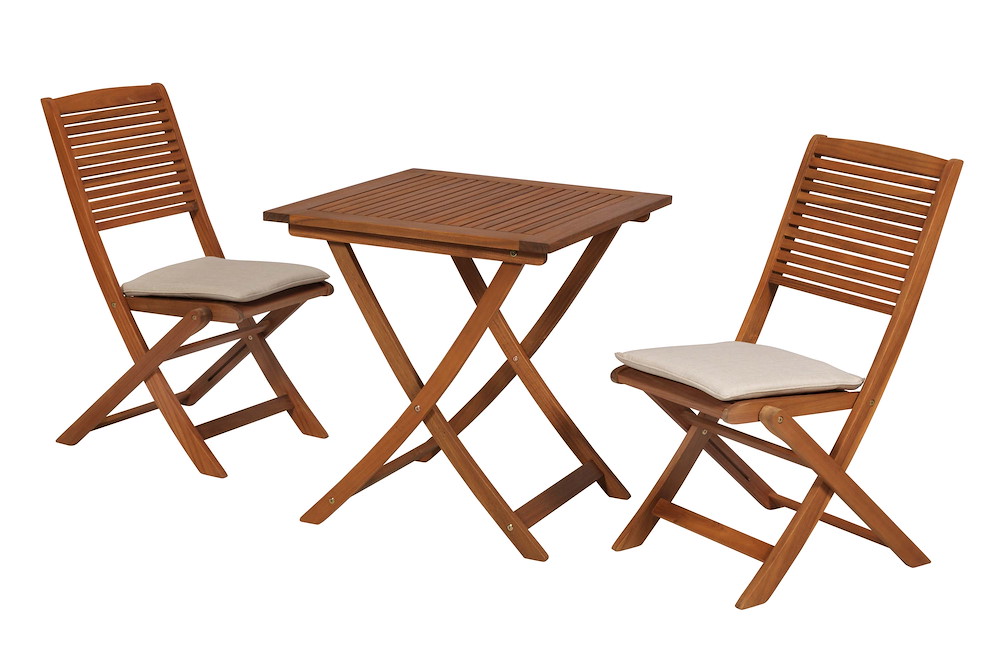 MERXXHANDELS Bali Set 5tlg Akazie Klapptisch 70 x 70 cm 16980455
