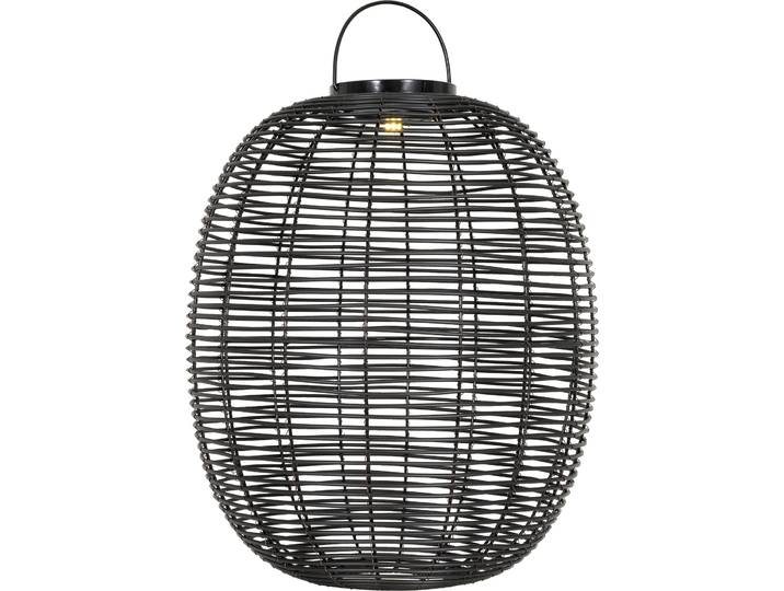 Solarlampe Alcoa schwarz Kunstrattan B 56 H 47 cm - LED - Lichtfarbe: Warmweiss - LED Energiesparlampen
