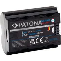 Patona Platinum Akku f. Fuji NP-W235 (Kamera Akku), Kamera Stromversorgung, Schwarz