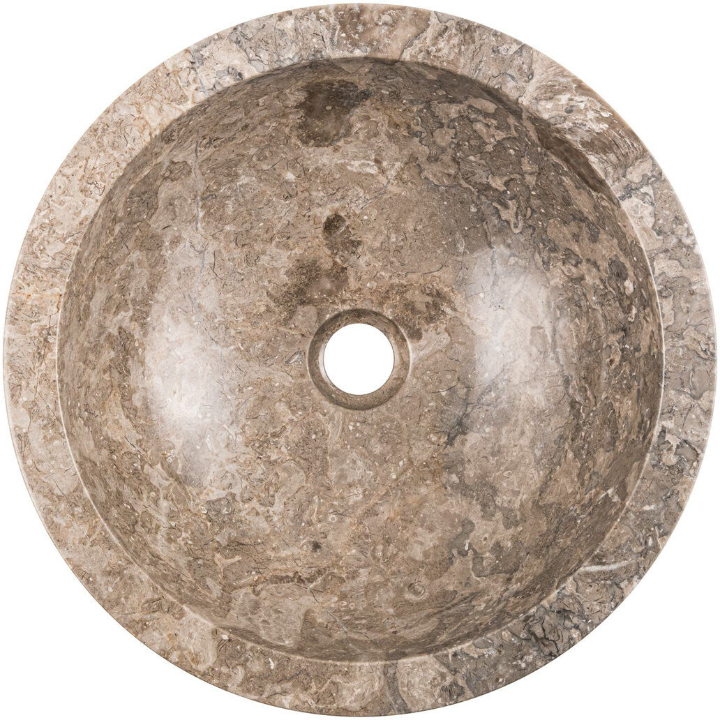 Bloomsbury Market Lunenberg 520 mm L x 520 mm W Marble Circular Sink Polished 520mm W