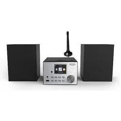 Xoro Mikrostereo-Anlage mit Internetradio, DAB+, Bluetooth, CD-Player und USB-Mediaplayer (DAB+, FM, Internetradio, Bluetooth, WLAN), Radio, Silber