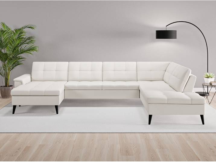 Wohnlandschaft Rio Nr. 1 links - Beige/Braun (Cremeweiß) - Softwolle