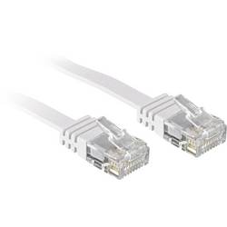 LINDY 47502 RJ45 Patchkabel CAT 6 U/UTP 2.00 m Weiß mit Rastnasenschutz 1 St.
