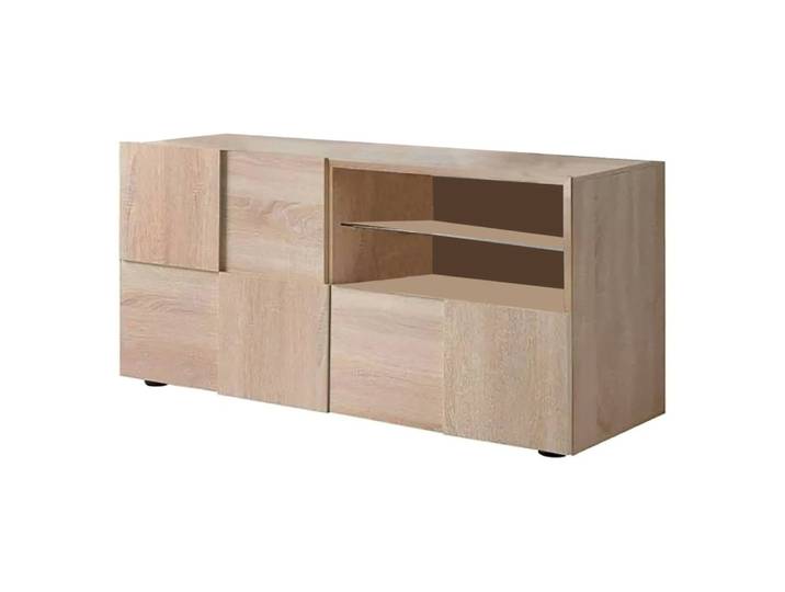 Meuble tv en bois noble marron chêne