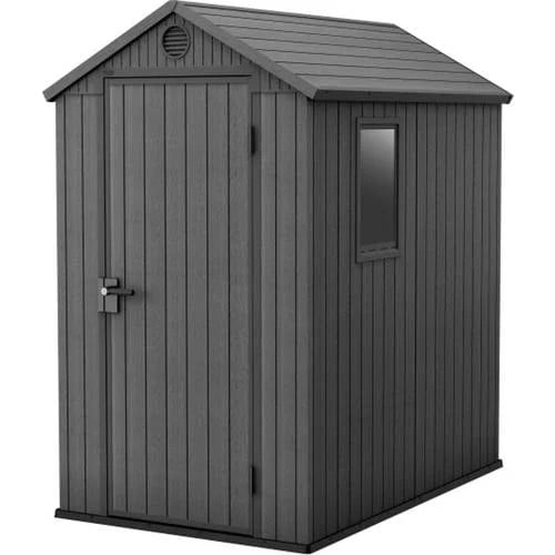Keter Darwin 46 Tuinhuis - Grijze Houtlook - B/D/H: 125,8 x 184,5 x 205 cm