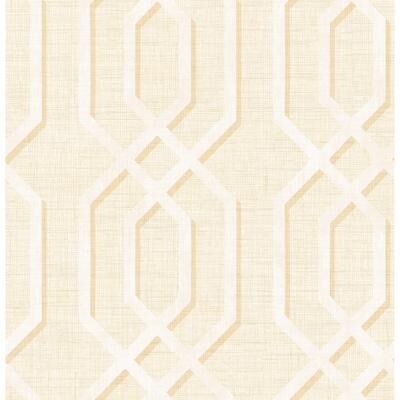 Seabrook Designs Ormonde Geometric Lattice Unpasted Wallpaper