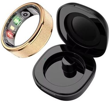 Uplift Essentials COLMI R10 Smart Ring Health Tracker With Charging Case 12 gold