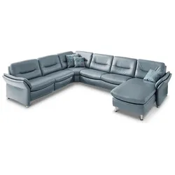 HUKLA Wohnlandschaft SF 1520 Leder Grau Steel
