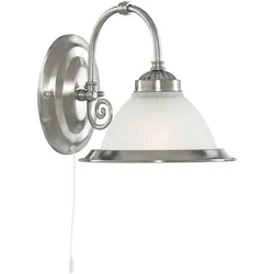 Wand Spot Lampe Leuchte Silber Büro Küche Ess Schlaf wohn Zimmer Beleuchtung