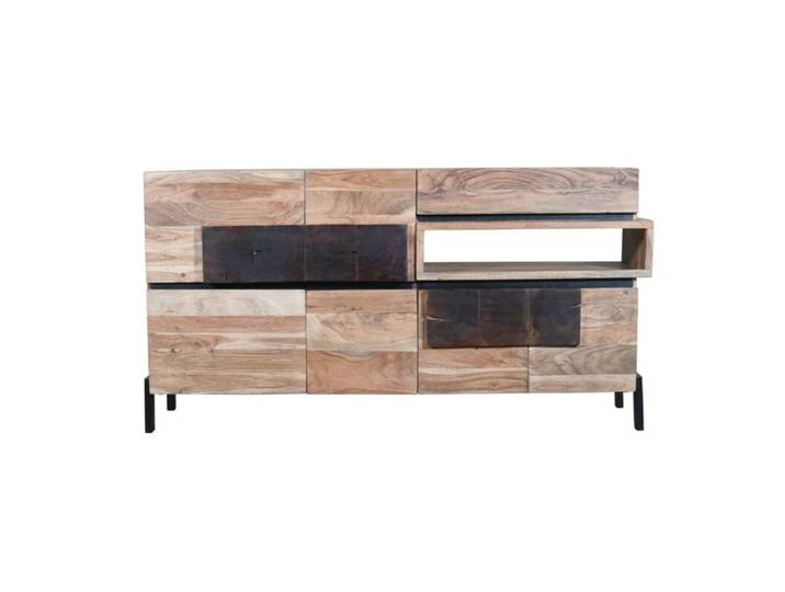 Liadomo Leon Sideboard aus Akazie massiv inkl. Ablage mit LED-Be