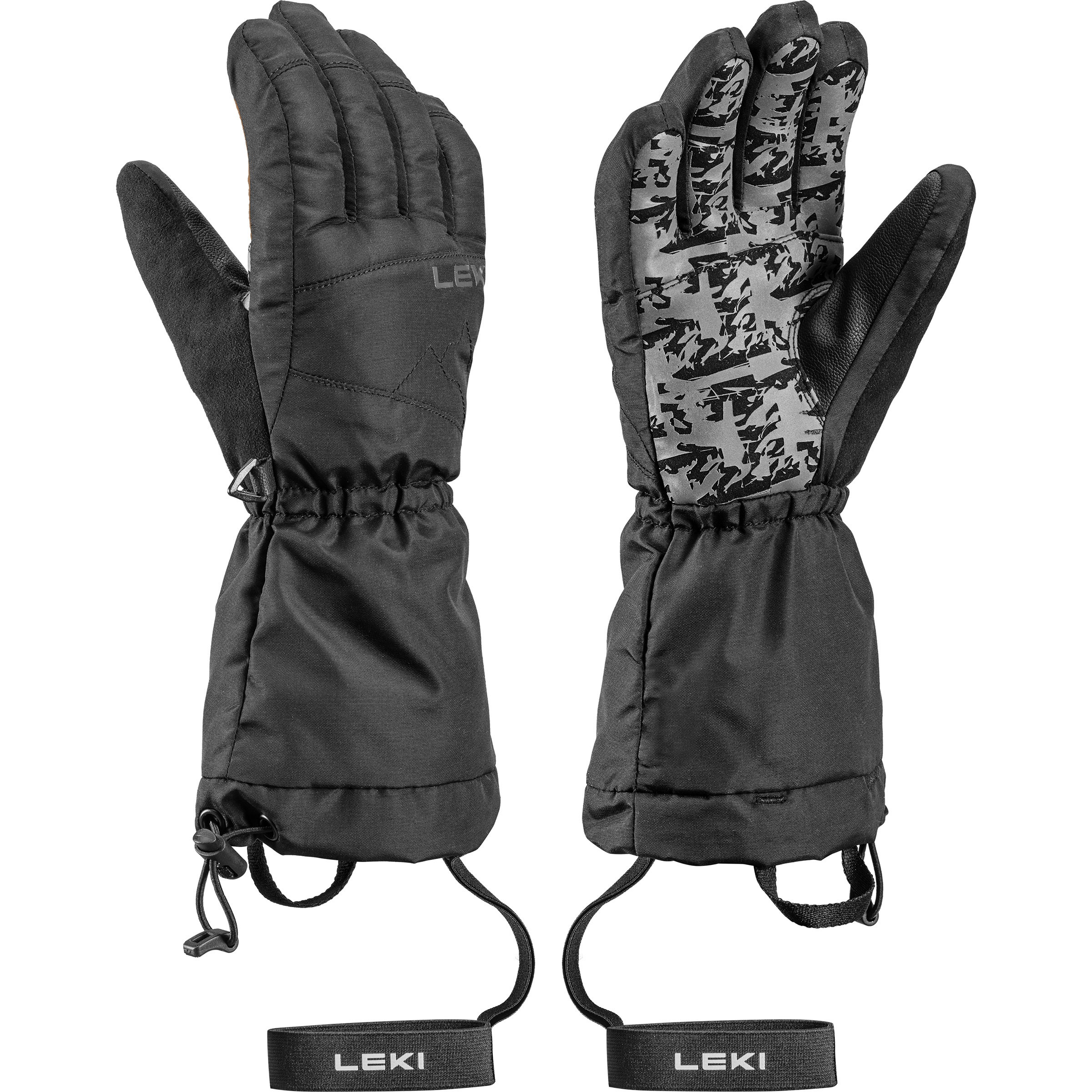 Leki Pow Swtch Zero Kinder Fingerhandschuhe schwarz Größe 8 Skifahren Elastisch Wasserabweisend