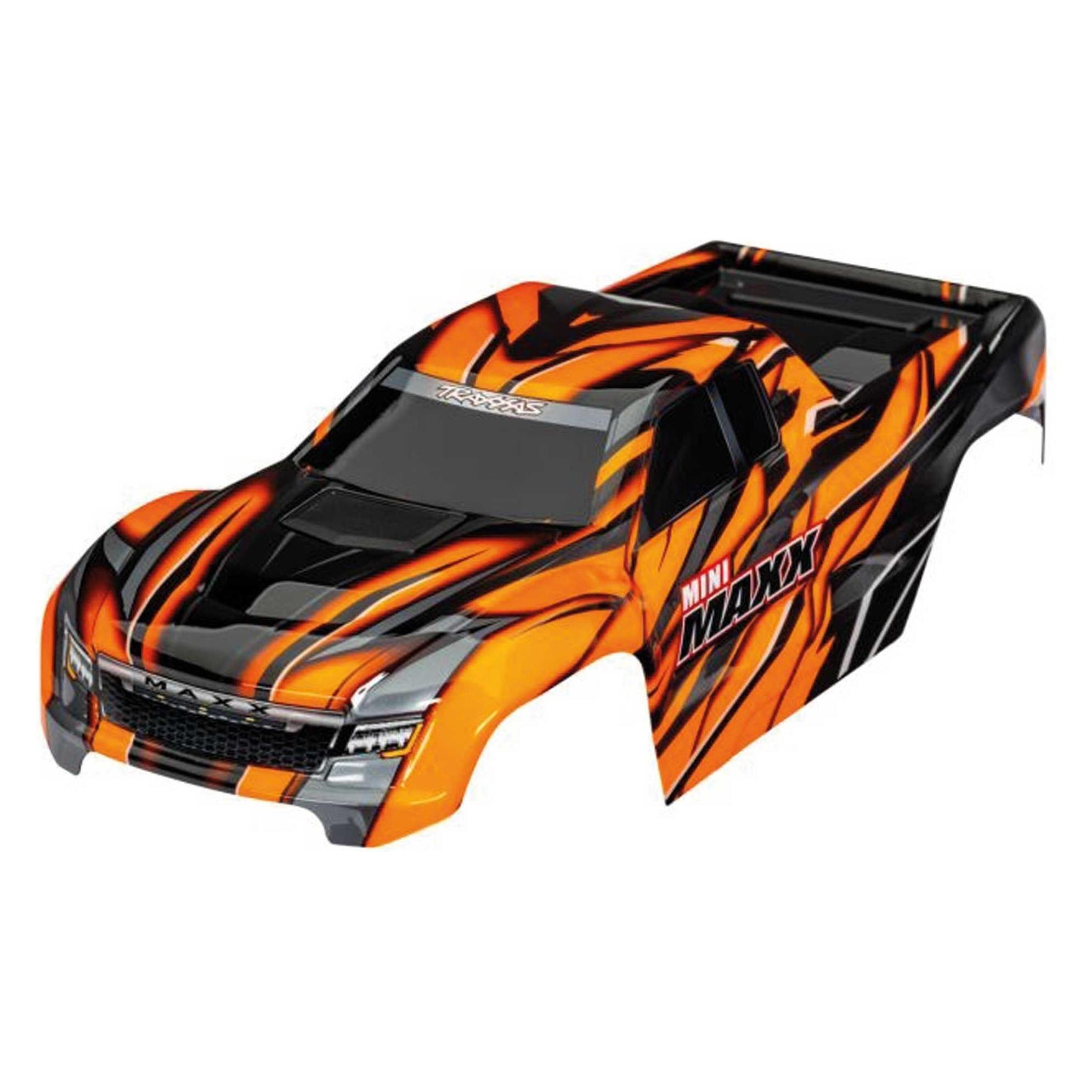 Traxxas Karosserie orange mit Aufkleber & Clipless: Mini-Maxx (TRX10711-ORNG)