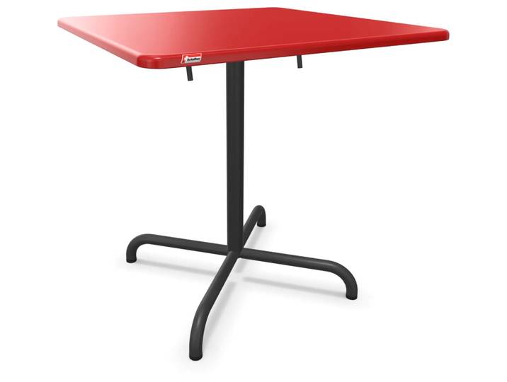 Tisch Davos Quadratisch von Schaffner / Farbe: Rot / Grösse: 70 x 70 cm