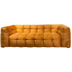 KAWOLA Sofa ROSARIO 2-Sitzer Velvet gold