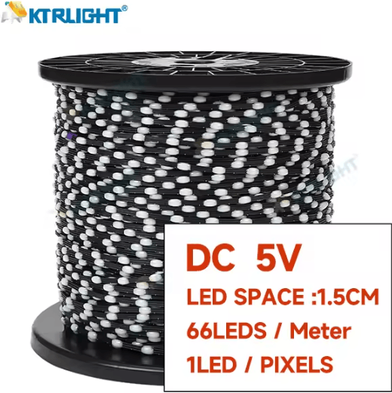 Inspire Curations WS2811 Programmable RGB LED Garland Lights 1.5cm Black Wire 5v 3pin 50 Meters