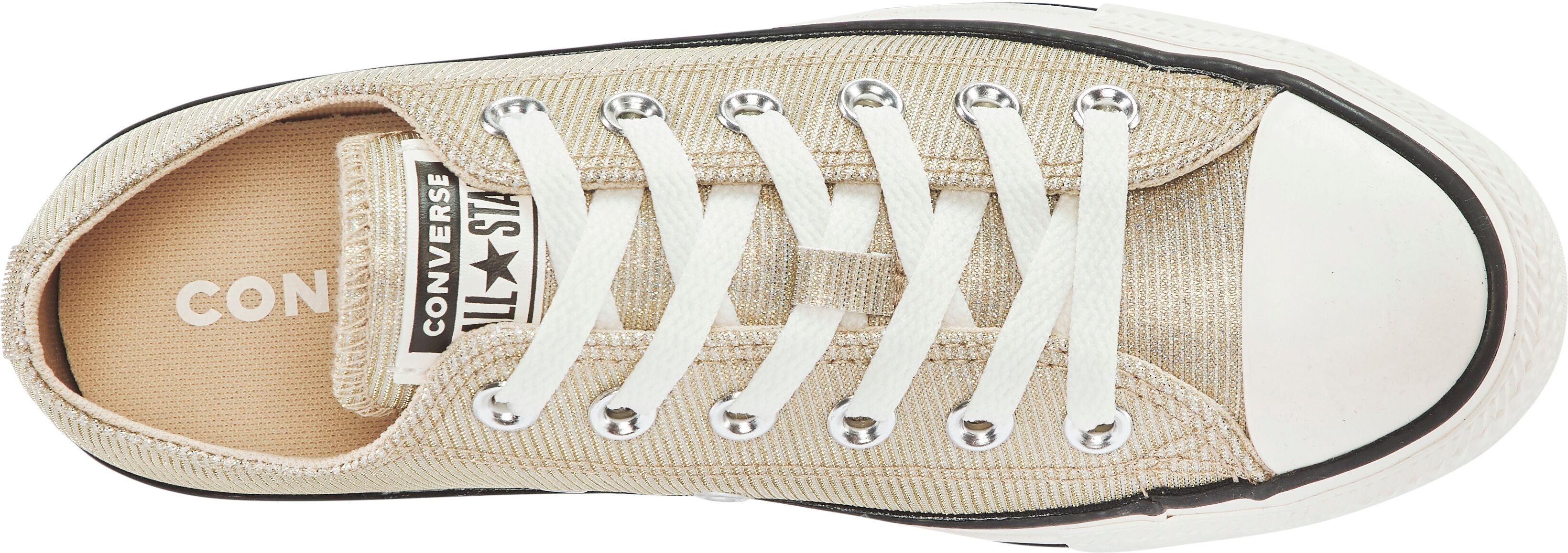 Sneaker CONVERSE "CHUCK TAYLOR ALL STAR", Damen, Gr. 40, atmungsaktiv, last straw, egret, schwarz, Textil, Schuhe Sneaker last straw, egret, schwarz 40, atmungsaktiv