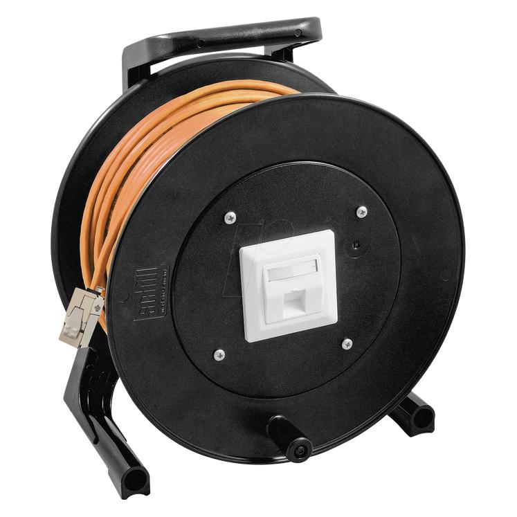 Tecline Verlängerungskabel Cat 6, S-STP, auf Kabeltrommel, 50 m Für mobilen Einsatz wie Service, Messen,... (CAT6, 50 m) (17000164)