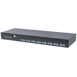Intellinet Modularer 8-Port KVM-Switch mit VGA-Schnittstelle, Zur Verwendung mit Rackmount LCD-Konsolen 508032 oder 507981