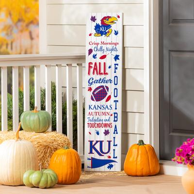 Evergreen "47"" Double Sided Seasonal Porch Leaner, University of Kansas - 47"" x 11.25"""