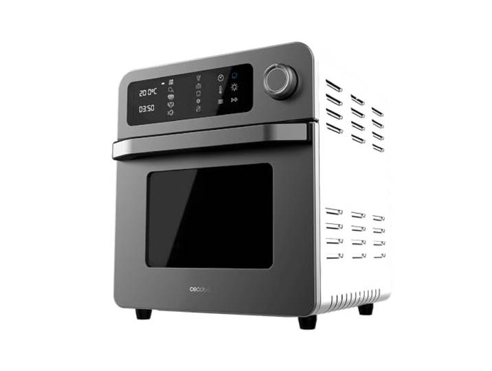 Cecotec Backofen-Fritteuse Bake&Fry 1500 Touch. 15 Liter, 1700 W, Gesündere Ergebnisse, Touchscreen, 10 vorprogrammierte Menüs, Edelstahl, 60-230 °C, Zubehörset